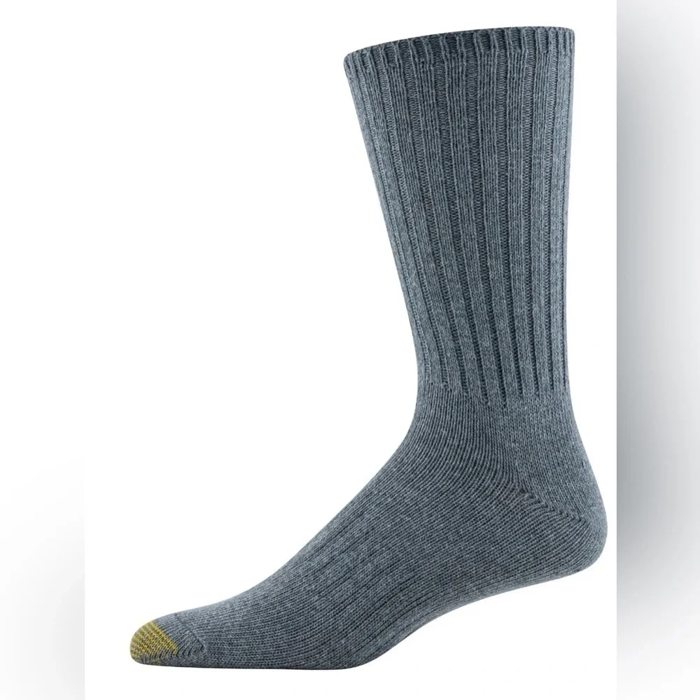 2 GoldToe Edition Mens Everyday Rib Crew Socks Assorted, 3 Pack Each